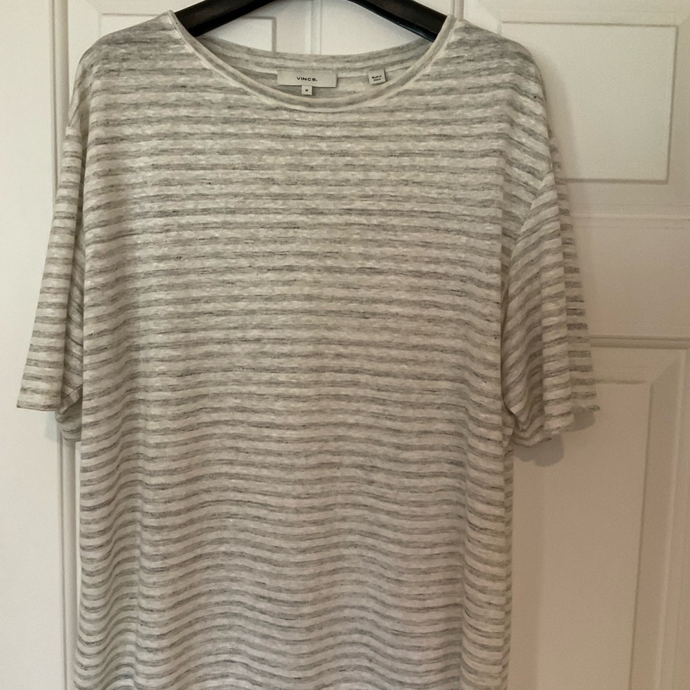 VINCE LINEN SHORT SLEEVE T SHIRT